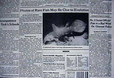 COELACANTH in the News!